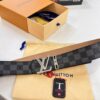 693202de3a89a121ed550d25 LV Men's Belt, New Arrival, High-End Custom Leather, ZP Synchronized, Original Factory Plaid Imported Fabric, Full Grain Suede Cowhide, Corroded Letter Hardware, 3.8cm Width