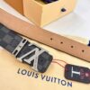693202de3a89a121ed550d26 LV Men's Belt, New Arrival, High-End Custom Leather, ZP Synchronized, Original Factory Plaid Imported Fabric, Full Grain Suede Cowhide, Corroded Letter Hardware, 3.8cm Width