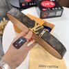 693202de3a89a121ed550d2b LV Men's Belt, New Arrival, Premium Cowhide Leather, Matte Finish, Corrosion-Resistant Letter Hardware, 3.8cm Width