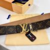 693202de3a89a121ed550d2c LV Men's Belt, New Arrival, Premium Cowhide Leather, Matte Finish, Corrosion-Resistant Letter Hardware, 3.8cm Width