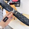 693202df3a89a121ed550d34 Louis Vuitton LV Men's Belt, Latest Design, ZP Molded, Matching Monogram Fabric, Full-Grain Cowhide Leather, Heavy-Duty Stainless Steel Buckle, 4.0cm Width