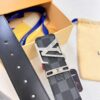 693202df3a89a121ed550d36 Louis Vuitton LV Men's Belt, Latest Design, ZP Molded, Matching Monogram Fabric, Full-Grain Cowhide Leather, Heavy-Duty Stainless Steel Buckle, 4.0cm Width