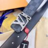 693202df3a89a121ed550d38 Louis Vuitton LV Men's Belt, Latest Design, ZP Molded, Matching Monogram Fabric, Full-Grain Cowhide Leather, Heavy-Duty Stainless Steel Buckle, 4.0cm Width