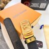 693202e13a89a121ed550d4d Louis Vuitton Automatic Buckle Belt, Premium Cowhide, Imported Top Layer Leather with Grid Pattern, Fine Grain Leather, 3.5cm Width, Top-Quality Business Formal Belt