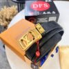 693202e13a89a121ed550d4e Louis Vuitton Automatic Buckle Belt, Premium Cowhide, Imported Top Layer Leather with Grid Pattern, Fine Grain Leather, 3.5cm Width, Top-Quality Business Formal Belt