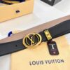 693202e13a89a121ed550d54 Louis Vuitton Belt, Top-Quality Genuine Leather with LV Stainless Steel Hardware, 3.5 cm Width