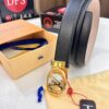 693202e23a89a121ed550d57 Louis Vuitton Belt, Top-Quality Genuine Leather with LV Stainless Steel Hardware, 3.5 cm Width