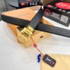 693202e23a89a121ed550d58 Louis Vuitton Belt, Top-Quality Genuine Leather with LV Stainless Steel Hardware, 3.5 cm Width