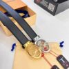693202e23a89a121ed550d59 Louis Vuitton Belt, Top-Quality Genuine Leather with LV Stainless Steel Hardware, 3.5 cm Width