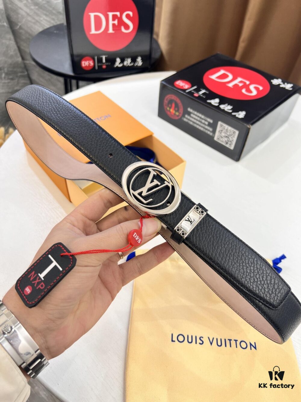 693202e23a89a121ed550d5a Louis Vuitton Belt, Top-Quality Business Leather Belt with Lv Stainless Steel Hardware, 3.5 cm Width