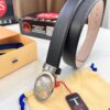 693202e23a89a121ed550d5f Louis Vuitton Belt, Top-Quality Business Leather Belt with Lv Stainless Steel Hardware, 3.5 cm Width