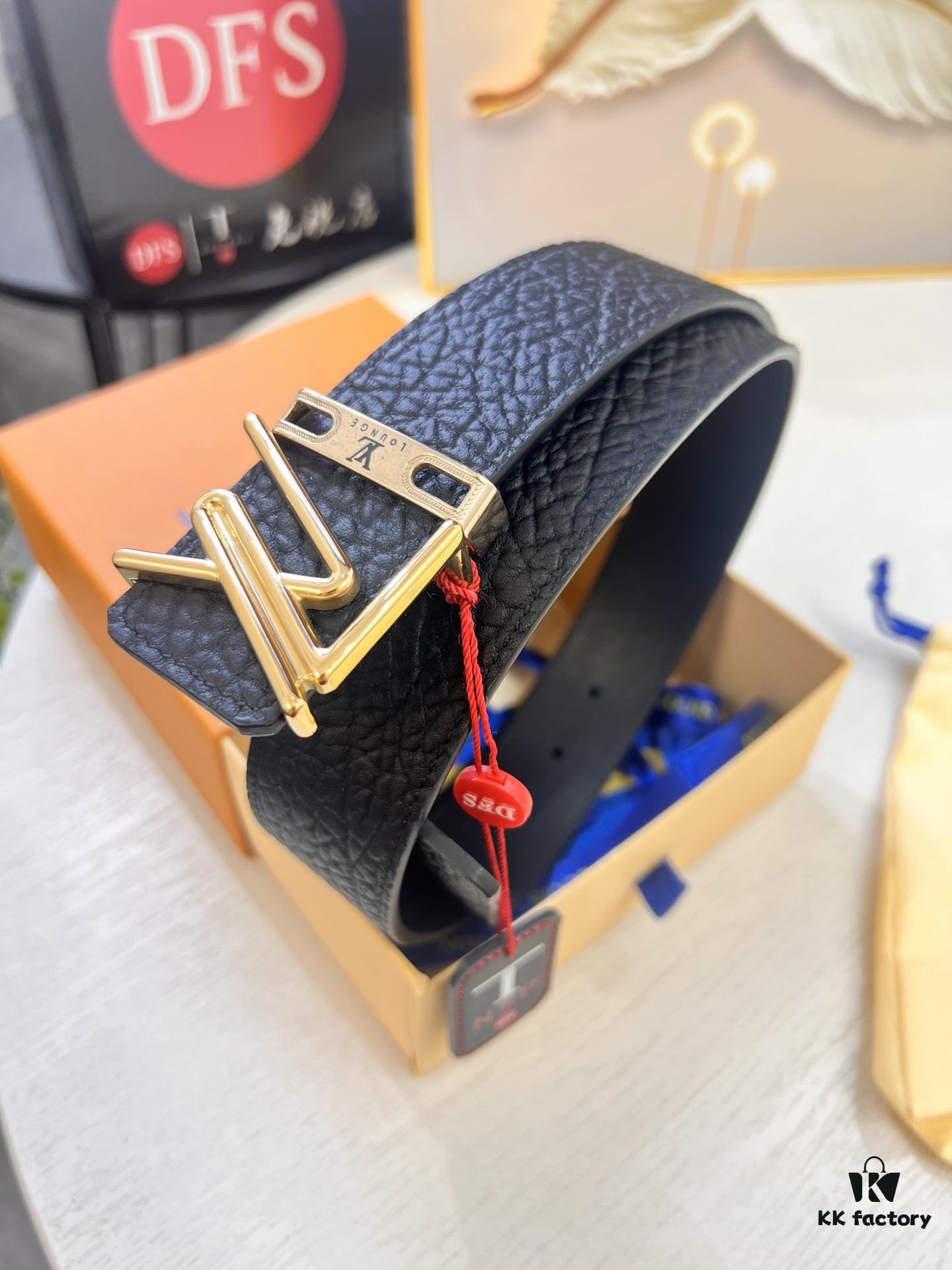 693202e33a89a121ed550d65 Arrival 🎺🎺 LV Men's Belt, 2-Letter Interior Buckle, Imported Elephant Texture Full-Grain Cowhide, Plain Weave Full-Grain Leather Bottom, Trendy Brand 3.8cm Available on Official Website, Top Quality with Authentication Support