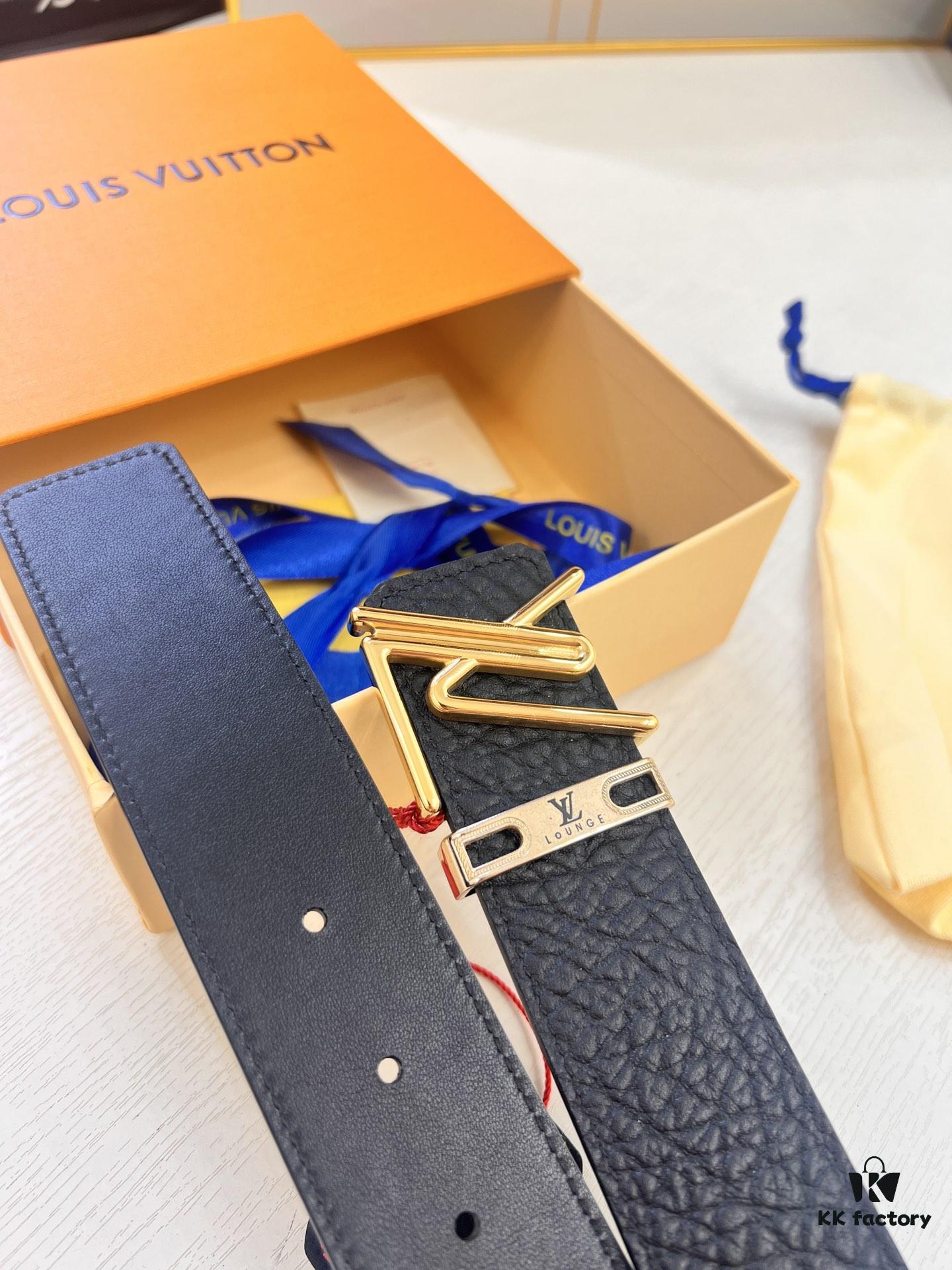 693202e33a89a121ed550d66 Arrival 🎺🎺 LV Men's Belt, 2-Letter Interior Buckle, Imported Elephant Texture Full-Grain Cowhide, Plain Weave Full-Grain Leather Bottom, Trendy Brand 3.8cm Available on Official Website, Top Quality with Authentication Support