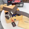 693202e43a89a121ed550d71 Arrival of Louis Vuitton LV Men's Belt, ZP Mold Design, Imported Genuine Original Print, Full-Grain Calfskin Leather, Reversible Double-Sided Use, 3.8cm Width