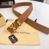 693202e43a89a121ed550d78 LV Men's Belt Arrival, Genuine Photos, ZP Mold Design, Imported Original Factory Print, Full-Grain Cowhide Leather, Refined Metal Letters, Reversible Double-Sided Use, 3.8cm Width