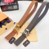693202e43a89a121ed550d79 LV Men's Belt Arrival, Genuine Photos, ZP Mold Design, Imported Original Factory Print, Full-Grain Cowhide Leather, Refined Metal Letters, Reversible Double-Sided Use, 3.8cm Width