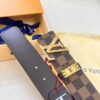 693202e63a89a121ed550d8e LV Men's Belt, Latest Style, ZP Molded, Matching Classic Checkered Fabric, Genuine Cowhide, Stainless Steel Buckle with Thickened Hardware, 4.0cm Width