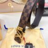 693202e63a89a121ed550d8f LV Men's Belt, Latest Style, ZP Molded, Matching Classic Checkered Fabric, Genuine Cowhide, Stainless Steel Buckle with Thickened Hardware, 4.0cm Width