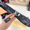 693202e63a89a121ed550d93 Louis Vuitton LV Men's Belt, Latest Design, ZP Molded, Full-Grain Cowhide Leather, Stainless Steel Buckle with Rhinestone Inlay, 4.0cm Width