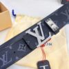 693202e63a89a121ed550d94 Louis Vuitton LV Men's Belt, Latest Design, ZP Molded, Full-Grain Cowhide Leather, Stainless Steel Buckle with Rhinestone Inlay, 4.0cm Width