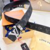 693202e73a89a121ed550d98 Louis Vuitton LV Men's Belt, Latest Design, ZP Molded, Full-Grain Cowhide Leather, Stainless Steel Buckle with Rhinestone Inlay, 4.0cm Width
