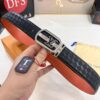 693202e73a89a121ed550d9c LV Men's Belt - Original Imported Woven Full-Grain Leather, Double-Sided Use, Steel Hardware with Inner Letters, 3.8cm Width