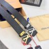 693202ea3a89a121ed550dc8 Top-Tier LV Louis Vuitton L-Logo Polished Stainless Steel Buckle Belt - Genuine Cross-Grain French Calfskin, 3.8cm Width, with NXP Anti-Counterfeit Chip (Original Box)
