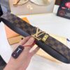 693202eb3a89a121ed550dcb LV Men's Belt Louis Vuitton Latest Style ZP Synchronized Monogram Fabric Top Quality Genuine Leather 4.0cm Steel Buckle