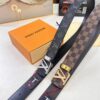 693202eb3a89a121ed550dd1 LV Men's Belt Louis Vuitton Latest Style ZP Synchronized Monogram Fabric Top Quality Genuine Leather 4.0cm Steel Buckle