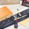 693202eb3a89a121ed550dd3 LV Men's Belt Louis Vuitton Latest Design ZP Synchronized Monogram Fabric Top-Quality Cowhide Steel Buckle 4.0cm