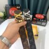 693202ec3a89a121ed550de1 Shop Owner Recommended Trumpet Trumpet Louis Vuitton LV Belt ZP Synchronized New Men's Belt with Imported Monogram Fabric, Original Factory Head Cowhide Plain Low Texture, Reversible Use, Water Ripples Letter Hardware, 3.8cm Width