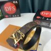 693202ed3a89a121ed550de5 Shop Owner Recommended Trumpet Trumpet Louis Vuitton LV Belt ZP Synchronized New Men's Belt with Imported Monogram Fabric, Original Factory Head Cowhide Plain Weave Low, Reversible Use, Water Ripples Letter Hardware, Width 3.8cm