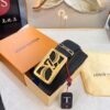 693202ee3a89a121ed550df5 Top-Tier Louis Vuitton LV Belt - Genuine First-Layer Embossed Cowhide, 3.8cm Width, Reddish Wine Color, Hong Kong Duty-Free Premium Gift Box