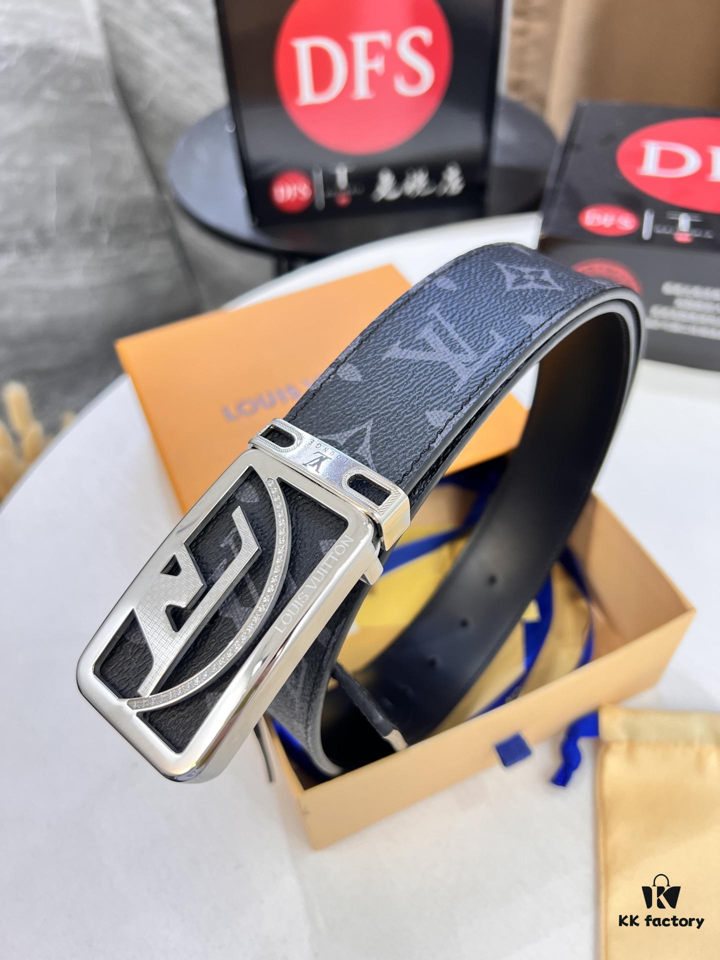 693202ef3a89a121ed550dff LV Men's Belt Louis Vuitton Latest Style ZP Synchronized Monogram Fabric Top Quality