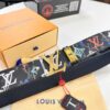 693202f53a89a121ed550e41 Louis Vuitton LV Men's Belt, 3.8cm Width, Reversible Design, Genuine Top-Layer Cowhide Leather, Original Factory Print, High-Quality Hardware