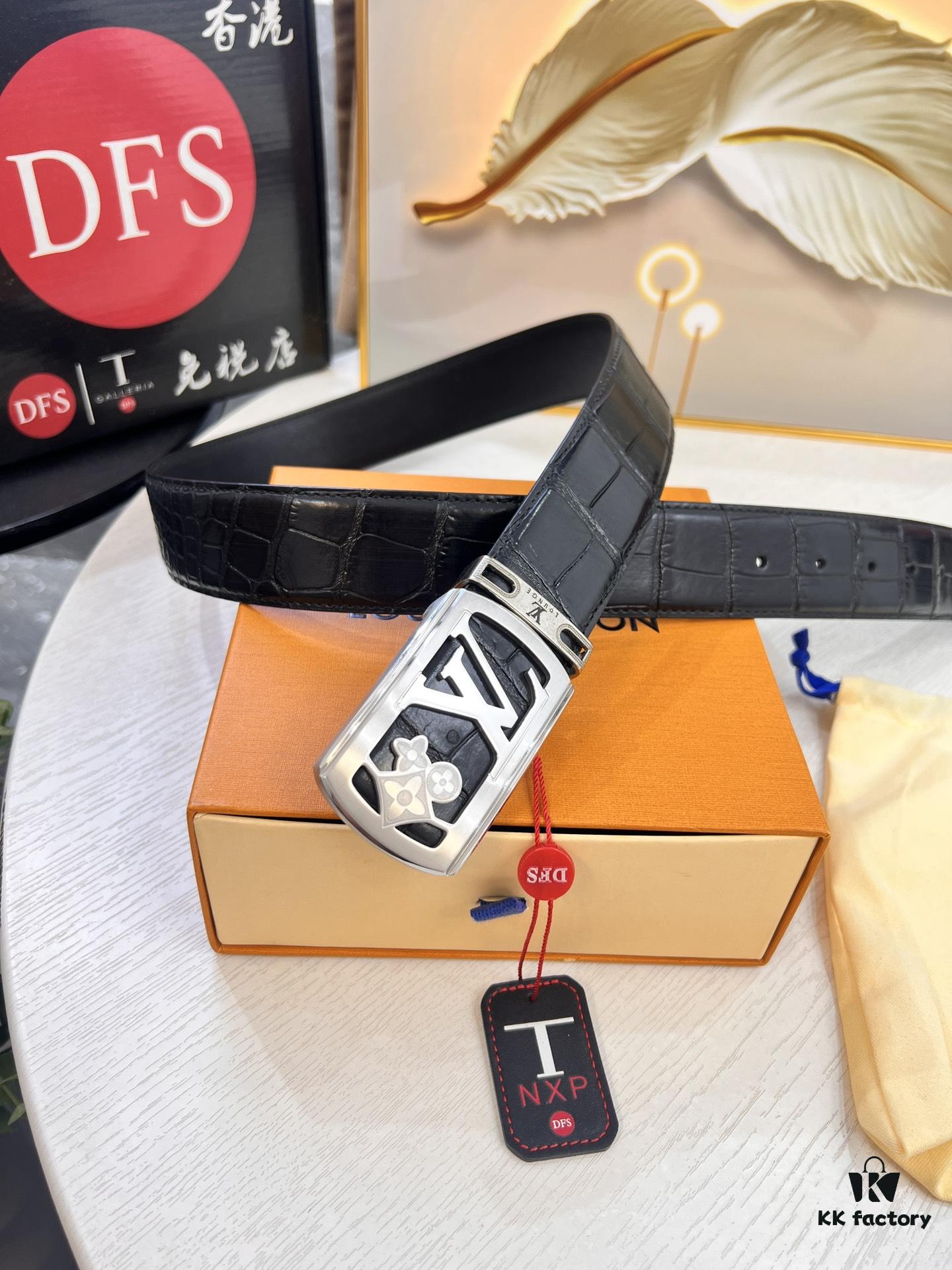 693202f63a89a121ed550e54 Top-Tier Leather Belt, Original Factory Hong Kong Duty-Free T Gift Box (NXP RFID Tag with Verifiable Anti-Counterfeit Chip)