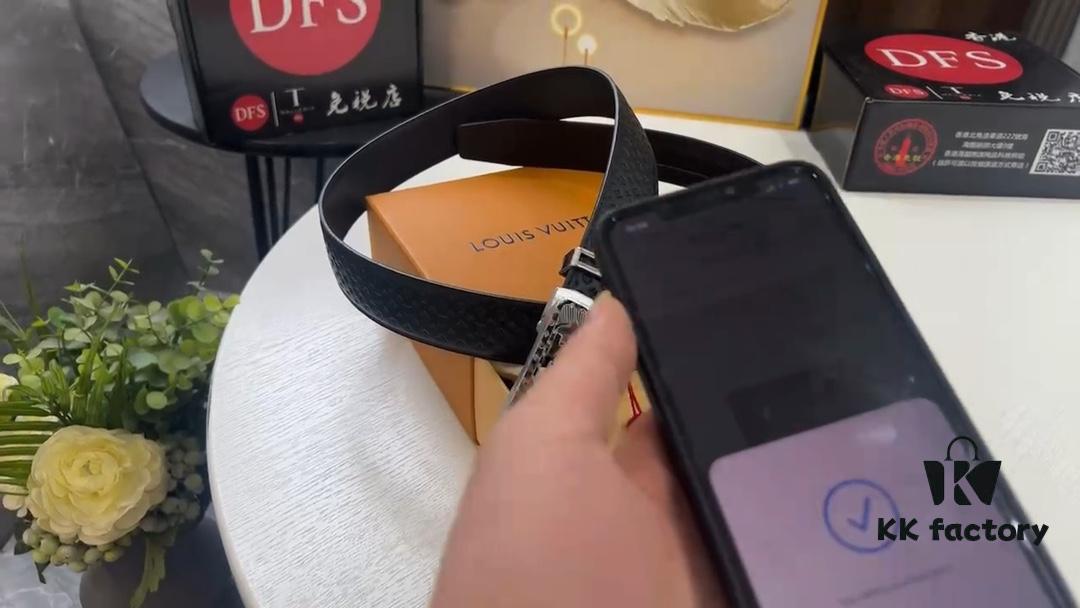 Arrival of Goods. Automatic Fashion Belt with Video Anti-Counterfeit Sensor Network, Automatic LV Stainless Steel Hardware