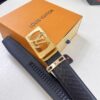 693202f73a89a121ed550e63 Louis Vuitton Automatic Buckle Belt, Premium Cowhide with Embossed Logo, 3.5cm Width, Top Quality