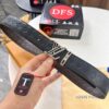 693202f83a89a121ed550e69 LV Men's Belt - Original Imported Woven Top-Layer Leather, Slim Design with Steel Hardware, Reversible Style, 3.8cm Width
