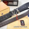 693202f83a89a121ed550e6a LV Men's Belt - Original Imported Woven Top-Layer Leather, Slim Design with Steel Hardware, Reversible Style, 3.8cm Width