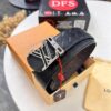 693202f83a89a121ed550e6d LV Men's Belt - Original Imported Woven Top-Layer Leather, Slim Design with Steel Hardware, Reversible Style, 3.8cm Width