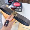 693202f83a89a121ed550e70 LV Men's Belt - Original Imported Woven Top-Layer Leather, New Style with Steel Hardware, Reversible Design