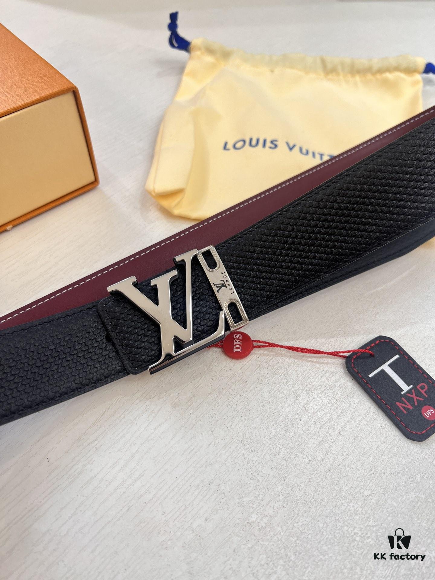 693202f93a89a121ed550e7a Top-Tier Louis Vuitton LV Belt, Genuine First-Layer French Calfskin, 3.8cm Width, Premium Hong Kong Duty-Free T Gift Box, Original NXP RFID Tag (Verifiable on Official Website), Stainless Steel Hardware, Hidden Buckle Design