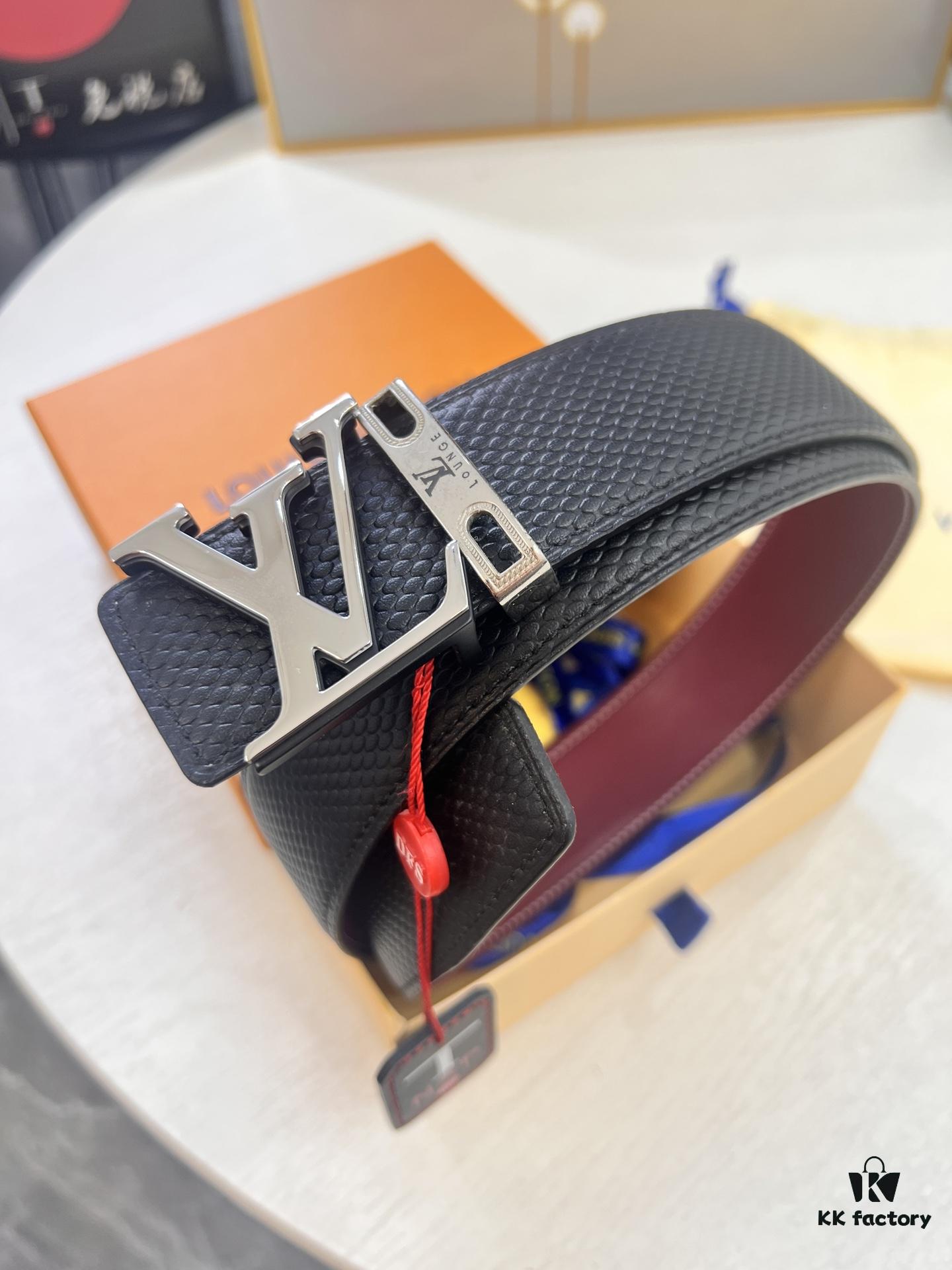 693202f93a89a121ed550e7c Top-Tier Louis Vuitton LV Belt, Genuine First-Layer French Calfskin, 3.8cm Width, Premium Hong Kong Duty-Free T Gift Box, Original NXP RFID Tag (Verifiable on Official Website), Stainless Steel Hardware, Hidden Buckle Design