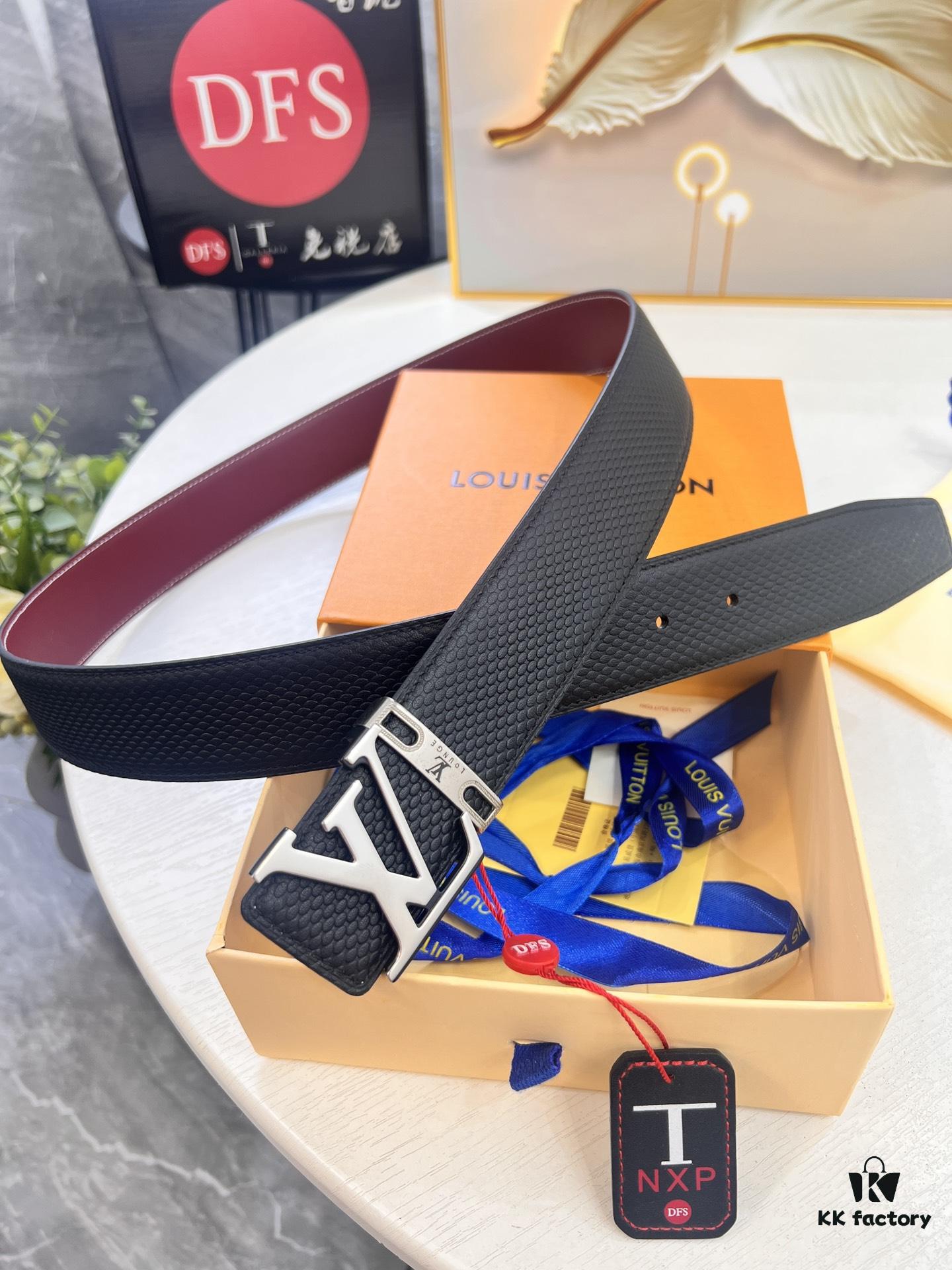 693202f93a89a121ed550e7e Top-Tier Louis Vuitton LV Belt, Genuine First-Layer French Calfskin, 3.8cm Width, Premium Hong Kong Duty-Free T Gift Box, Original NXP RFID Tag (Verifiable on Official Website), Stainless Steel Hardware, Hidden Buckle Design