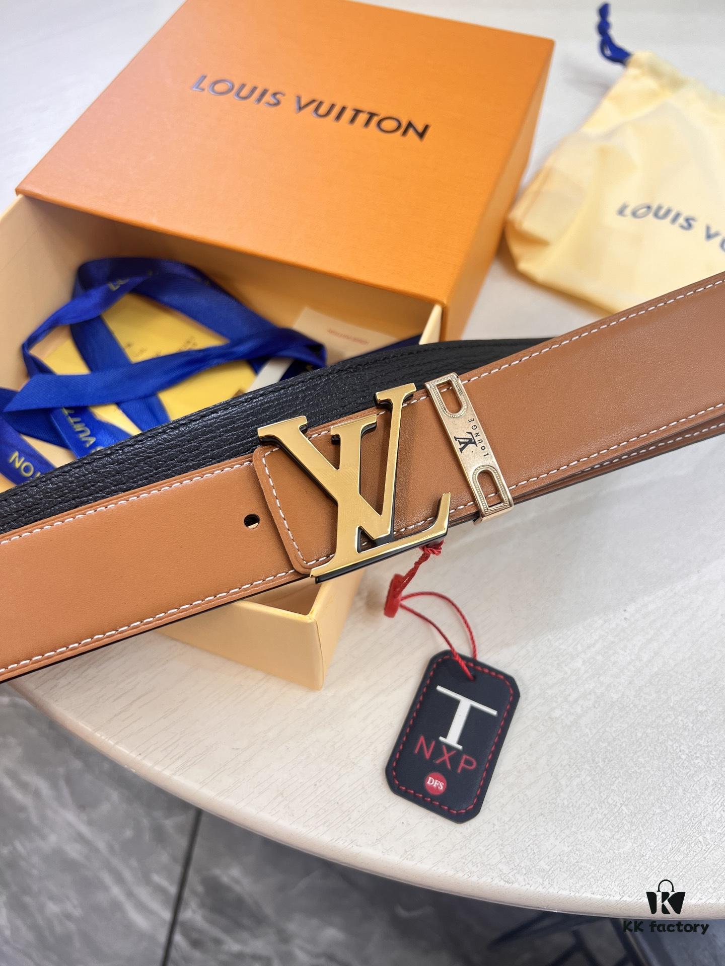 693202fa3a89a121ed550e81 Top-Tier Louis Vuitton LV Belt – Genuine Full-Grain French Calfskin, 3.8cm Width, Premium Hong Kong Duty-Free T Gift Box, Original NXP RFID Tag (Verifiable on Official Website), Solid Stainless Steel Hardware