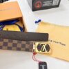 693202fc3a89a121ed550ea2 LV Men's Belt, New Style, Checkered Imported Fabric, Genuine Cowhide, Letter Hardware, 3.8cm Width