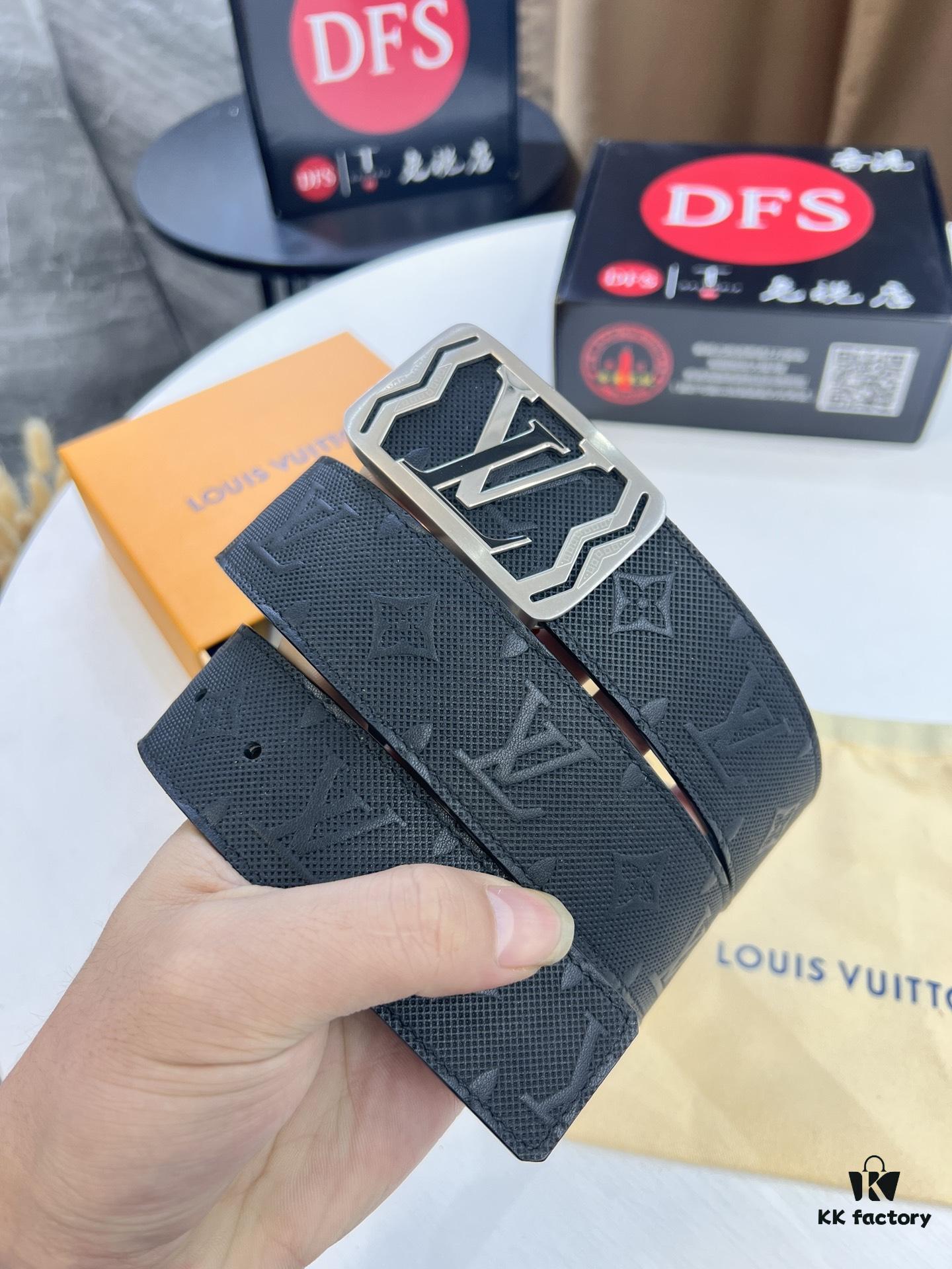 693202fd3a89a121ed550eab LV Men's Belt, Imported Genuine First-Layer Cowhide, Reversible Design, 3.8cm Width, High-Quality with NXP Anti-Counterfeit Chip