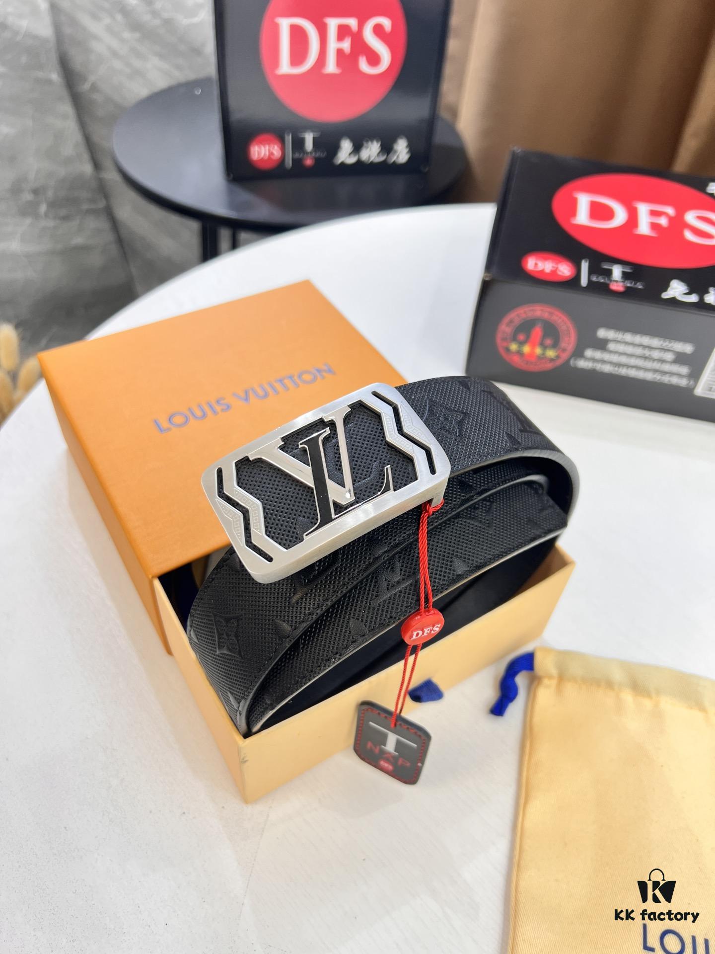 693202fd3a89a121ed550ead LV Men's Belt, Imported Genuine First-Layer Cowhide, Reversible Design, 3.8cm Width, High-Quality with NXP Anti-Counterfeit Chip