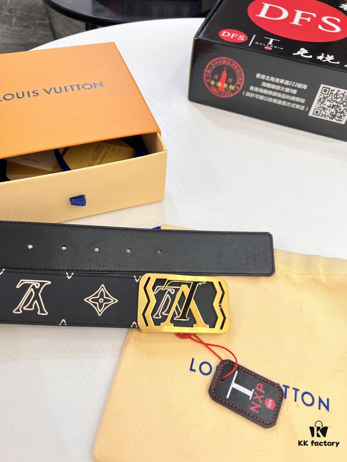 693202fe3a89a121ed550eb3 Arrival of Louis Vuitton LV Men's Belt, ZP Molded Design, Imported Genuine Original Print, Full-Grain Calfskin Leather, Precision Lettering Hardware, Reversible Double-Sided Use, 3.8cm Width